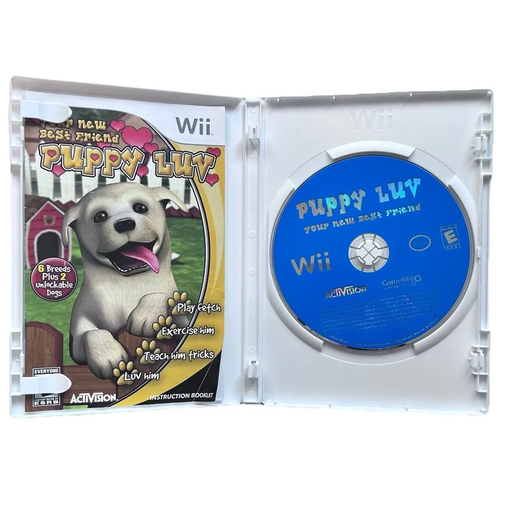 Puppy Luv Nintendo Wii, 2007 Complete With Manual Tested & Works